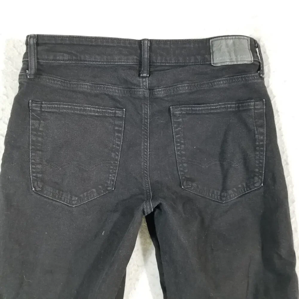 American Eagle jeans mens 31x30 straight fit Airflex+ black‎ stretch denim pants